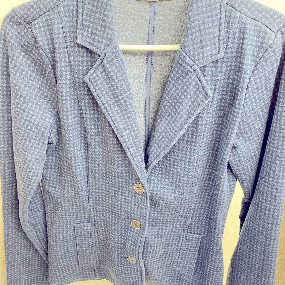 RuddHewn blazer size small.  Navy and grey.